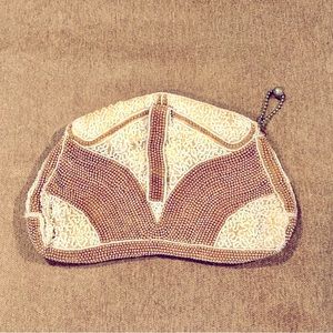 Vintage Hand Beaded Belt Bag Purse